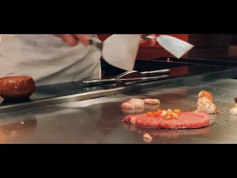 Wagyu-$52 Japanese Beef steak lunch. Teppanyaki restaurant.