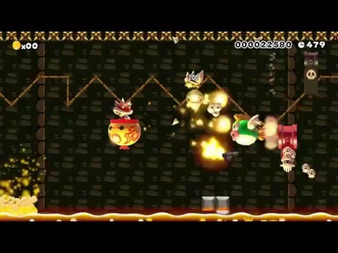 普段よりも燃えているプクプクさん/Cheep-cheep by めつん - SUPER MARIO MAKER - No Commentary