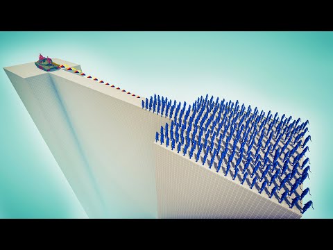 100x NINJA TRY TO CROSS THE BRIDGE - Totally Accurate Battle Simulator TABS