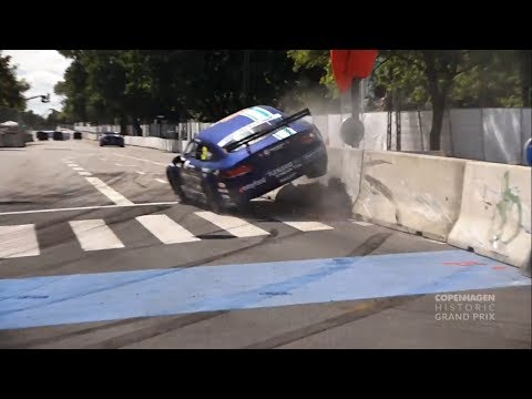 Danish Thundersport Championship 2018. Qualifying Copenhagen Historic Grand Prix. Crash
