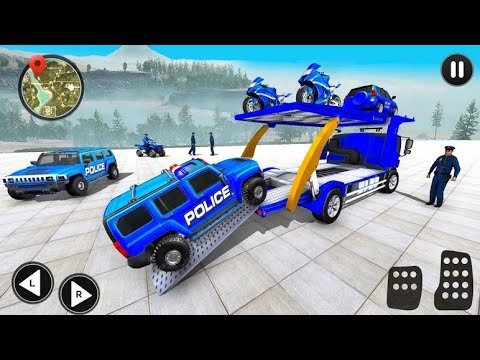 US Police ATV Quad Bike Transport Cargo Plane Game - Android GamePlay #20