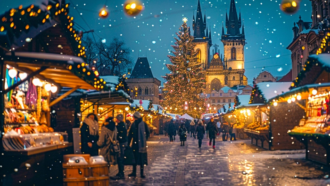 Prague at Christmas | Magical Winter Walk Through Old Town 🎄 4K ASMR Tour