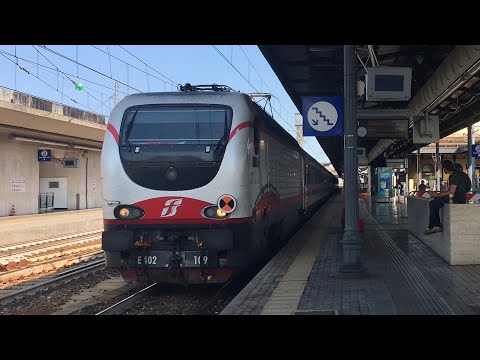 E402B.109 in livrea Frecciabianca in testa all’InterCity 590, Arrivo & Partenza da Bologna Centrale