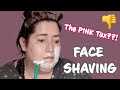 SHAVING MY FACE WITH MEN'S RAZORS | Pink Tax??! No, Thanks!