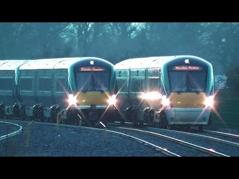 IE 22000 Class DMU Train Race - Adamstown Station, Dublin