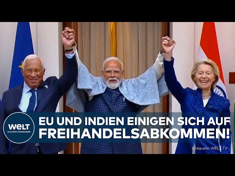 Video Thumbnail: EU UND INDIEN: Nach fast 20 Jahren Verhandlungen einigen sich beide Seiten auf Freihandelsabkommen