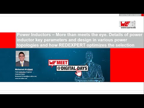 WE meet @ Digital Days 2020: Power Inductors – Key parameters and design in various power topologies