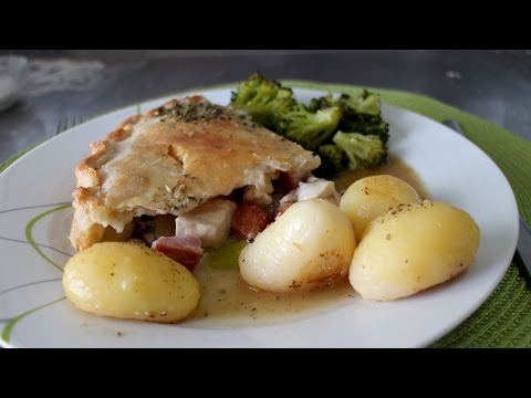 Chicken, Leek and  Bacon Pie @Chicken Recipes @Pie Recipes Video