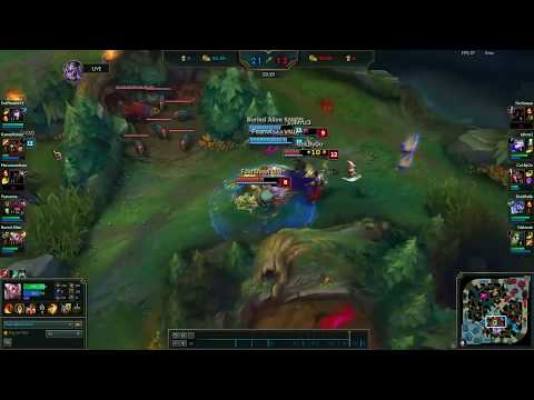 Rakan assists Xayah in killing Ashe, Darius, Nunu and Amumu
