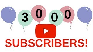 We hit 3000 subscribers March 2019 THANK YOU ALL FOR SUPPORT