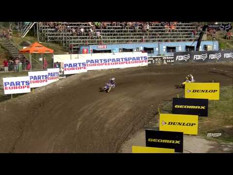 Romain Febvre pass Kevin Strijbos MXGP of Sweden 2015 - motocross