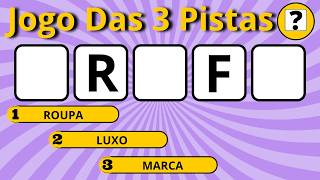 QUIZ - Jogo Das 3 Pistas #jogodas3pistas #quiz #adivinheapalavra