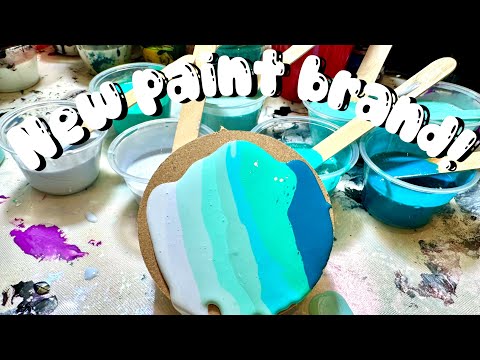 #322 Testing And Mixing Colours From A New (to me) Brand! Gorgeous! Bloom Technique/ pour painting