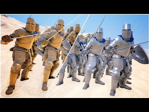 2,000 Golden Knights vs 10,000 Heavy Knights | Ultimate Epic Battle Simulator