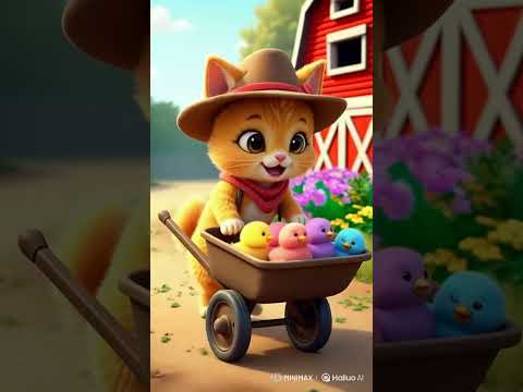 Cat and Chicks Friendship Story"