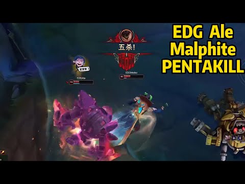 EDG Ale Malphite PENTAKILL!!! (LPL Spring)
