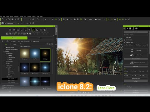 Ua hnub ci hauv iclone 8 (Make sun light  in iclone 8 and raining  3D animation)