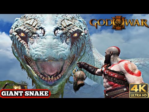 God of War 4 - ALL World Serpent GIANT SNAKE Cutscenes (God of War 2022) PS4 Pro