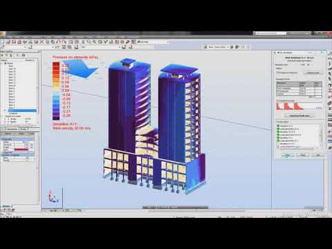 Wind Loads Simulation   Autodesk Robot Structural Analysis Professional 2015