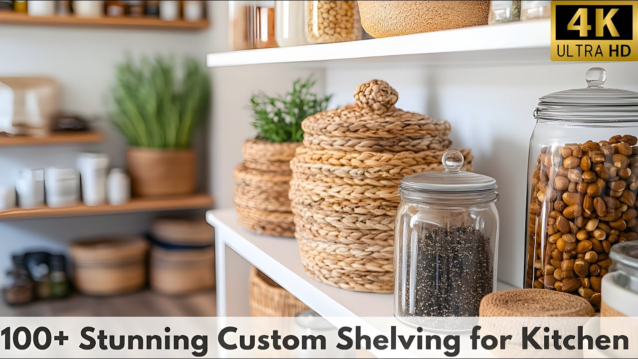 Amazing Custom Pantry Shelving Ideas for Mediterranean Kitchen Design