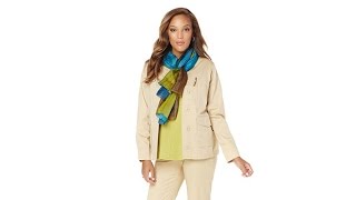 Sigrid Olsen Studio Washed Cotton Safari Jacket