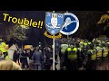 Mayhem as Millwall and SWFC fans try to get at each other😱🤯
