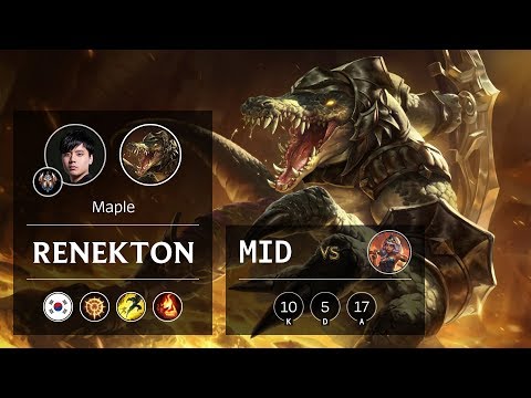 Renekton Mid vs Qiyana - KR Challenger Patch 9.22