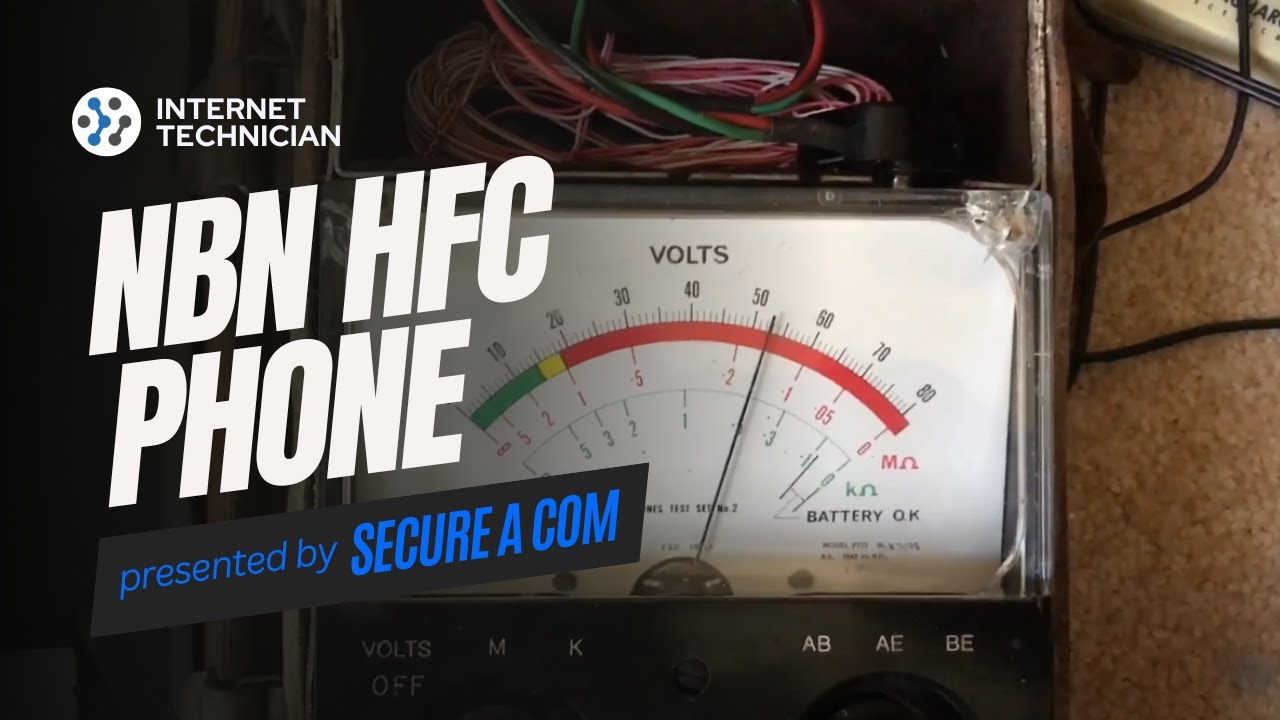Licensed cabler connecting existing phone sockets to an NBN HFC modem — restoring dial tone to all house sockets