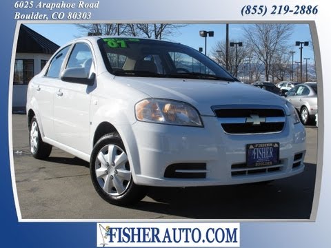 2007 Chevrolet Aveo LS white | $6,900* | Boulder, Colorado | Fisher Auto (Stock #135071A)