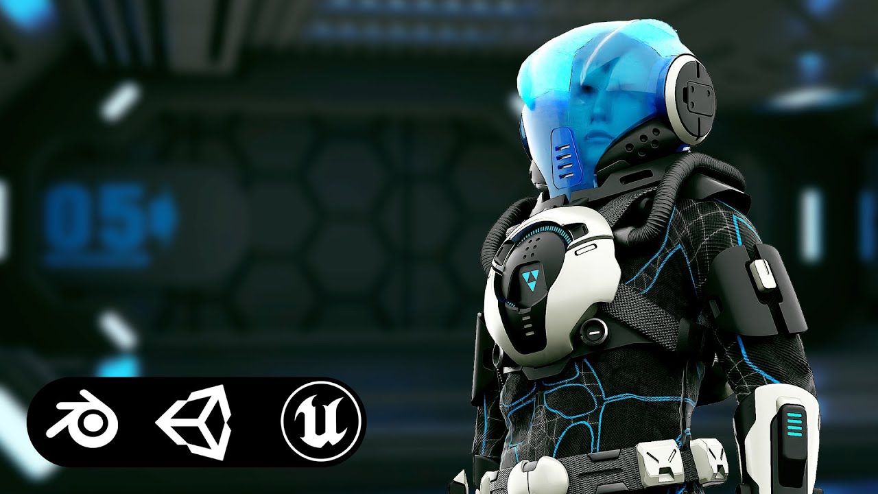 Cyber Astronaut-Z Auto-Rig Pro Rigged For Mixamo Unreal Engine Unity 3D Model