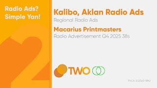 Download lagu Macarius Printmasters Radio Ad Q4 2025 38s (Kalibo, Aklan) mp3