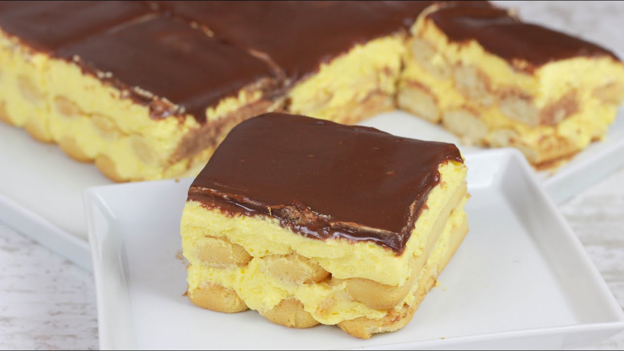 Biskuit Puddingkuchen - Einfache Rezepte