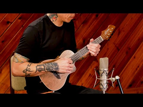 Horizon Concert Ukulele w/ Electronics and Tuner by Ortega Guitars - Walnut - RUWN-CE