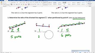 Geo CC Unit 9.5 Partitions in Line Segments Video