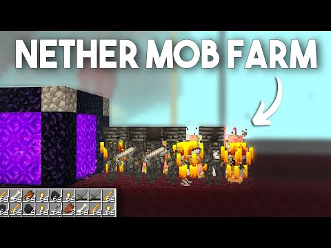 Unbelievable! Ultimate Nether Mob XP Farm! 😱