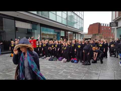 Exeter Rock Choir Flashmob Uptown Girl
