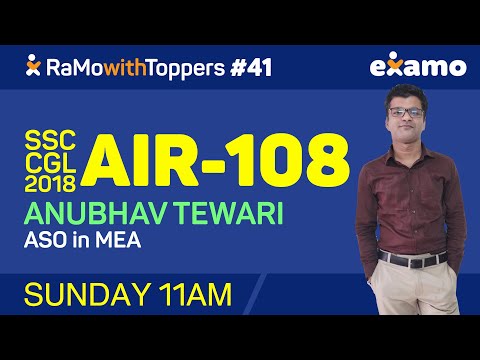 RwT E41 - Anubhav Tewari AIR 108 ASO in MEA (SSCCGL2018) Full Interview with RaMo Sir