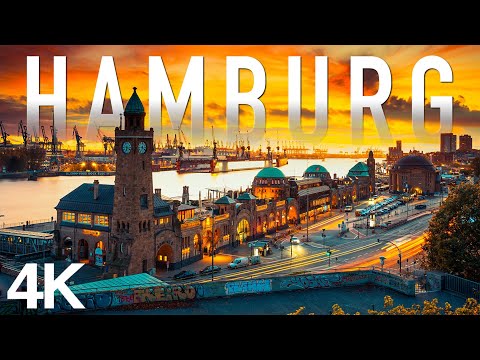 Hamburg 4K Drone View | Scenic Aerial Shots of Harbor & City Landmarks | Relaxing Cinematic Music