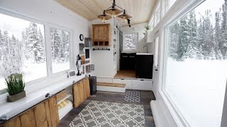 Open Concept Modern Tiny House with Elevator Bed
