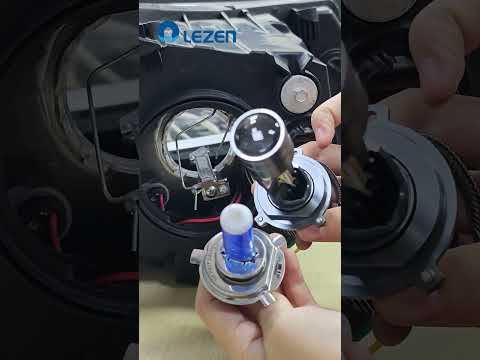 How to install H4 LED headlight with projector lens?