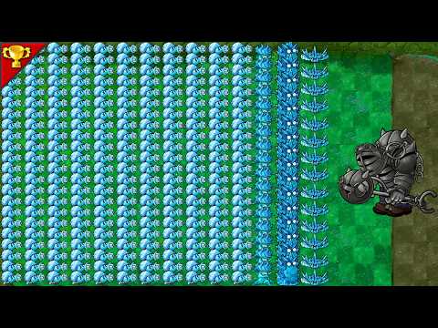 Super Large Map 99SnowGatling Ice plants VS 999Zombies-------Plants vs Zombies