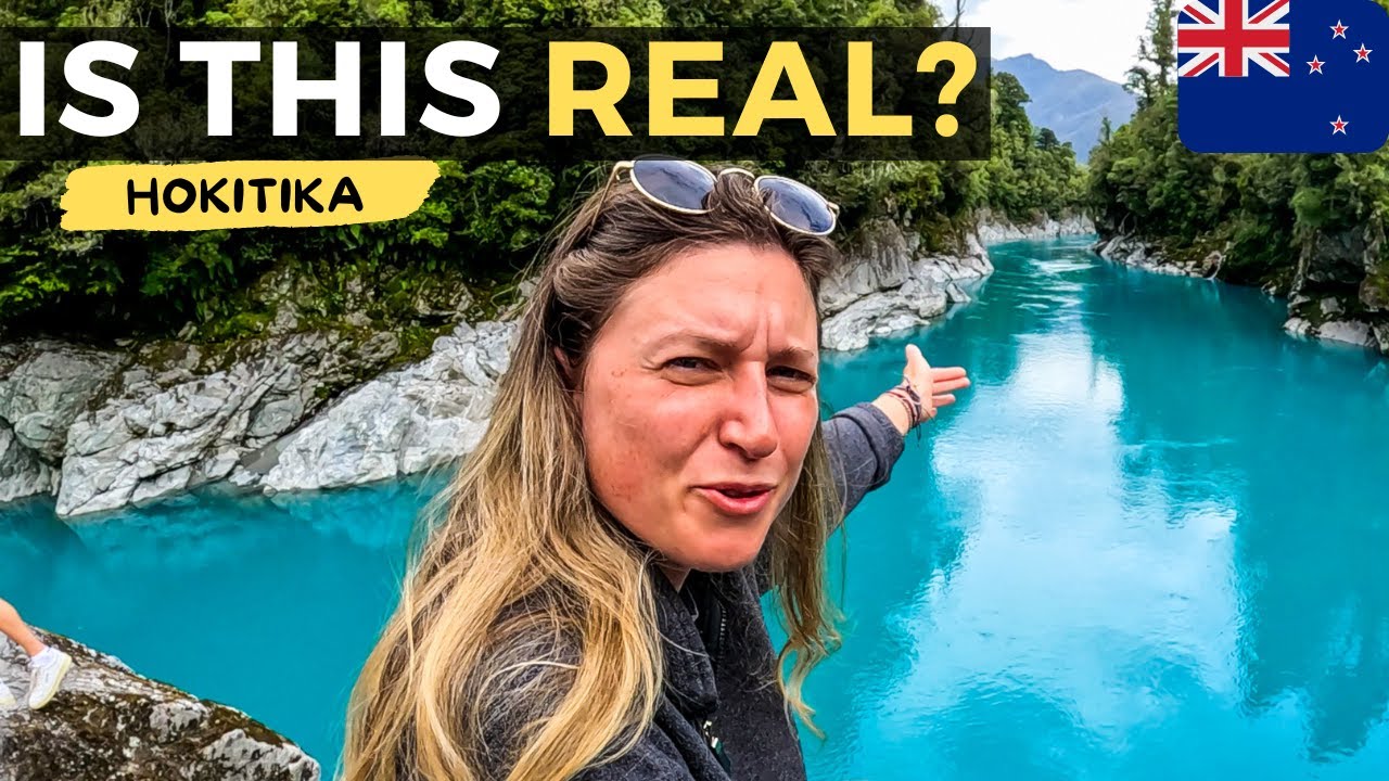Watch travelers exploring the Hokitika Gorge and town nearby