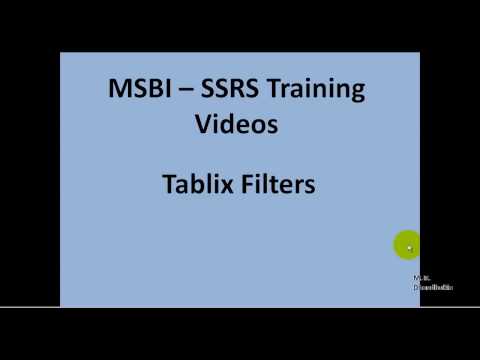 MSBI - SSRS - Tablix Filters