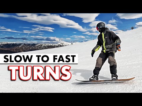 Slow to Fast Snowboard Turn Progression