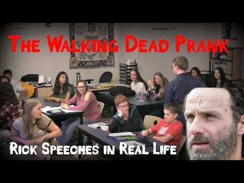 The Walking Dead Prank Rick Speeches in Real Life