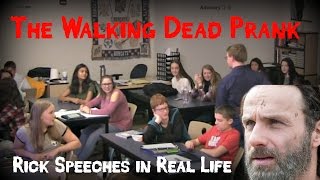 The Walking Dead Prank Rick Speeches in Real Life