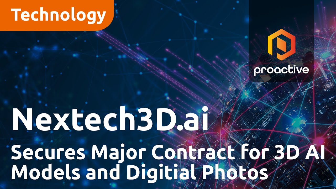 Nextech3D.ai Secures Major Contract for Over 5,000 3D AI Models and Digital Photos