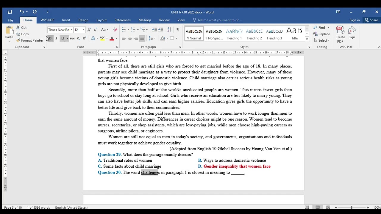 UNIT 6 K10 2025 docx