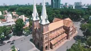 Ho Chi Minh city (Saigon) Vietnam 4K aerial drone video with Phantom 3 Pro