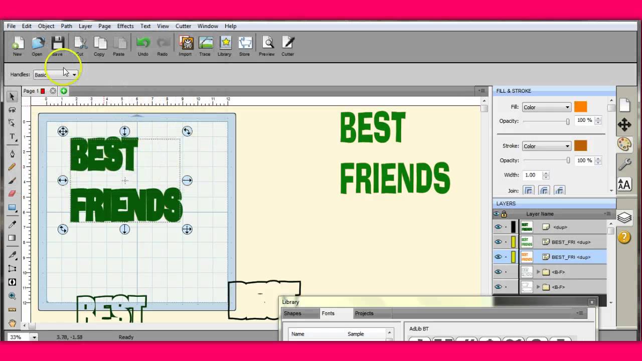 Cutting layers out of stacked items SCAL Brother ScanNCut Jen Blausey